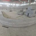 鹤岗 芝麻白异形坐凳，自然面光面弧形加工