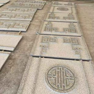 鹤岗 白麻花岗岩外墙立面雕刻板