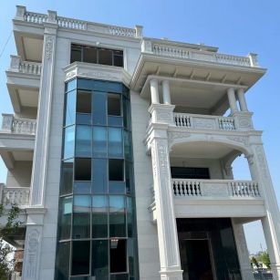 鹤岗 白麻花岗岩别墅外墙干挂效果展示