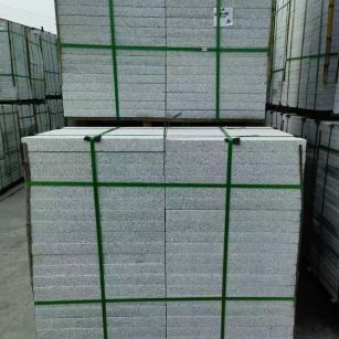 鹤岗 芝麻白火烧，园林广场市政工程地铺石，1.8~5.0厚均有现货