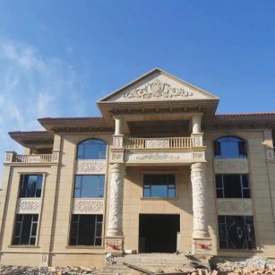 鹤岗 黄金麻花岗岩别墅外墙干挂