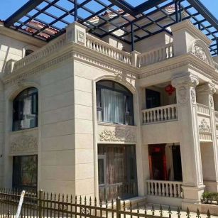 鹤岗 黄金麻花岗岩荔枝面别墅外墙干挂