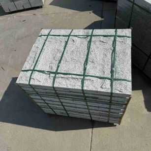 鹤岗 白麻花岗岩石材自然面蘑菇石成品