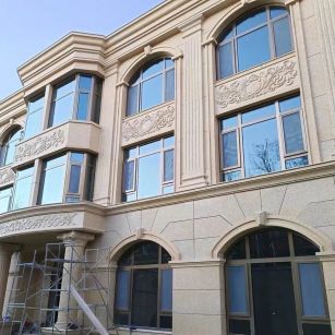 鹤岗 黄金麻花岗岩别墅外墙干挂