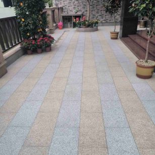 鹤岗 黄金麻白麻荔枝面庭院铺装展示