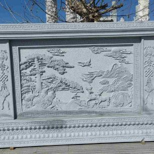 鹤岗 芝麻白大型照壁，屏风，影壁