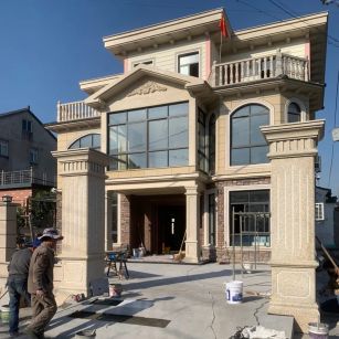 鹤岗 黄金麻花岗岩荔枝面别墅外墙干挂私家专属