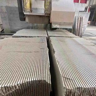 鹤岗 车间生产日常，黄金麻白麻花岗岩