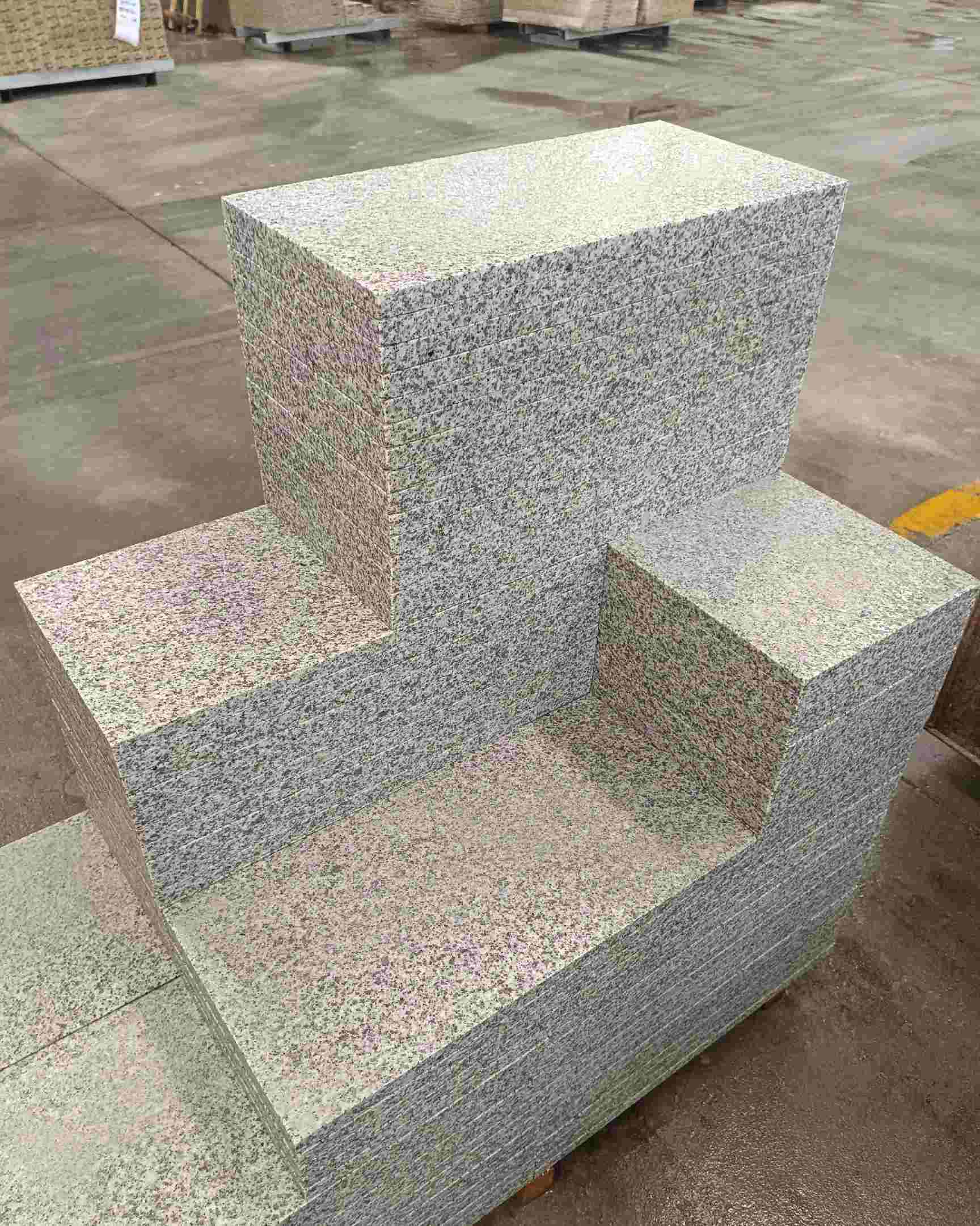 鹤岗 白麻花岗岩荔枝面地铺石