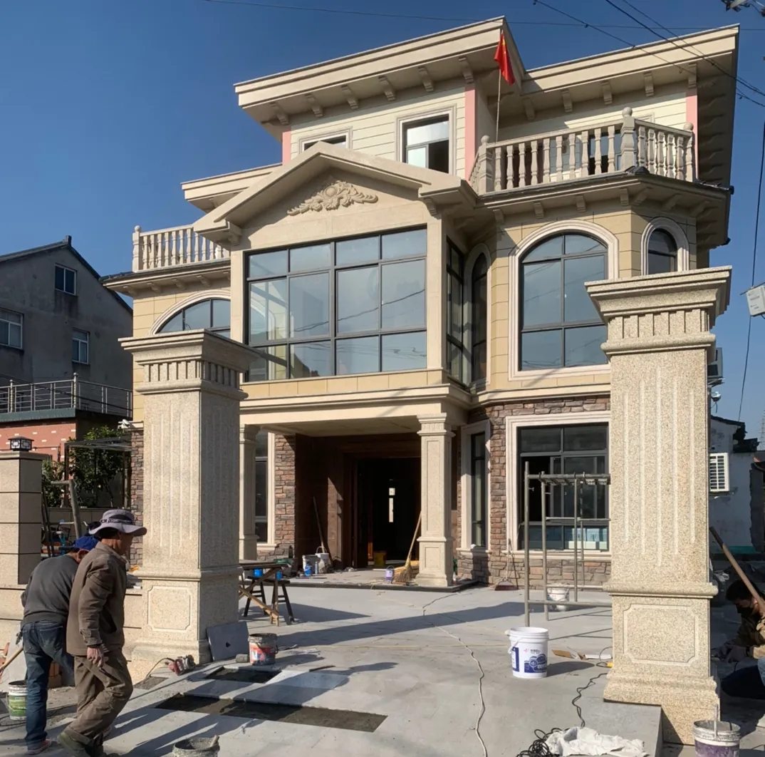 鹤岗 黄金麻花岗岩荔枝面别墅外墙干挂私家专属