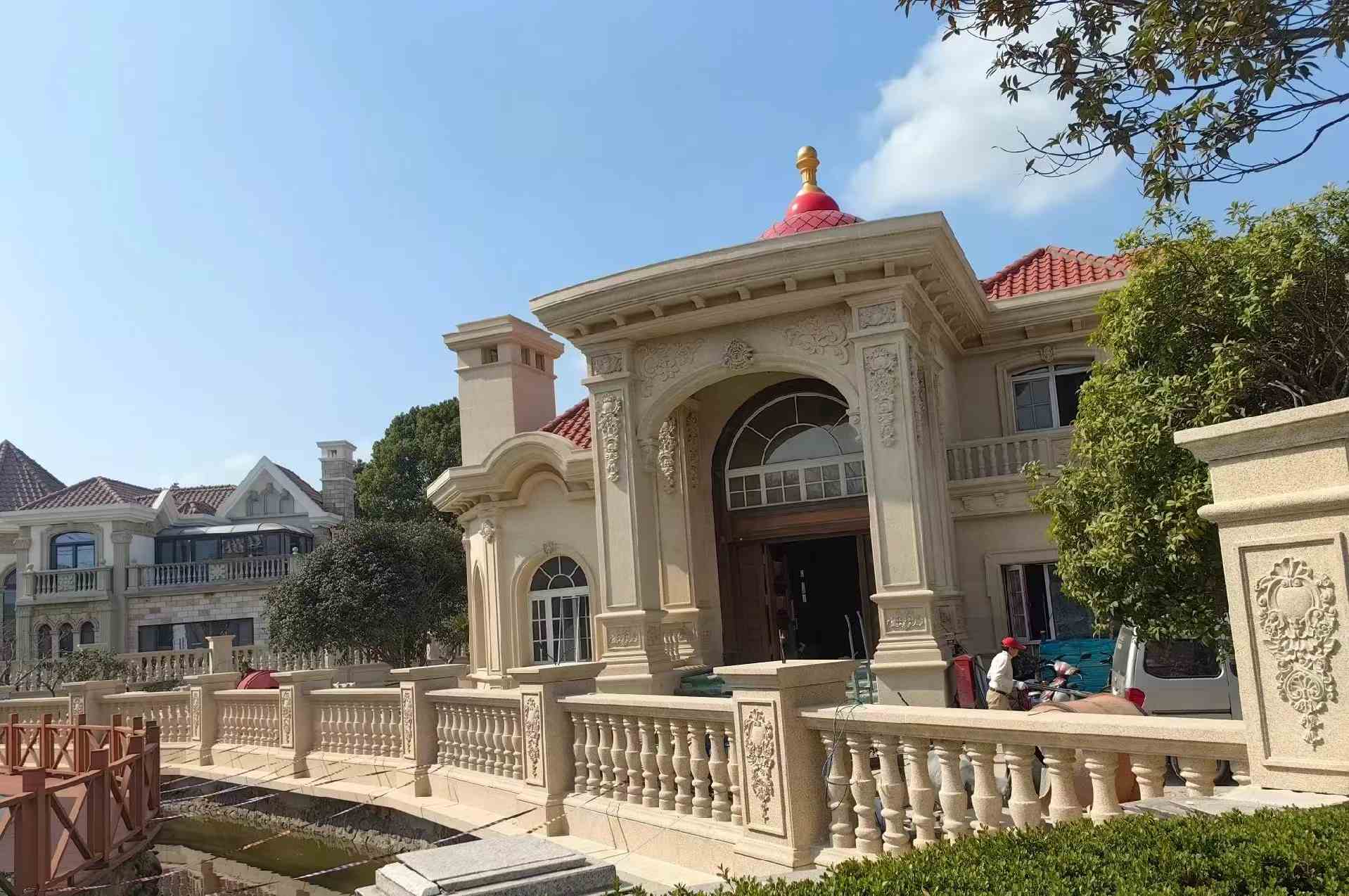 鹤岗 黄金麻花岗岩欧式别墅