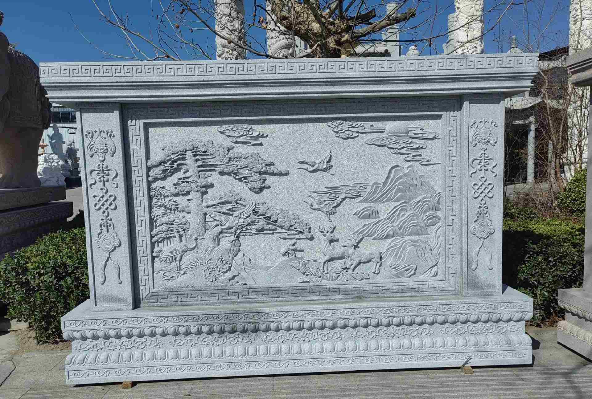 鹤岗 芝麻白大型照壁，屏风，影壁