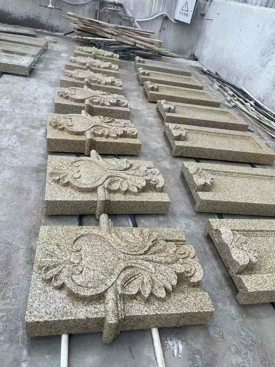 鹤岗 黄金麻花岗岩别墅外墙雕刻板